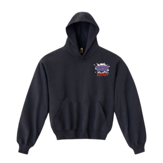 'Hoodie Loops: A Hood Story' (Black Edge Hoodie)